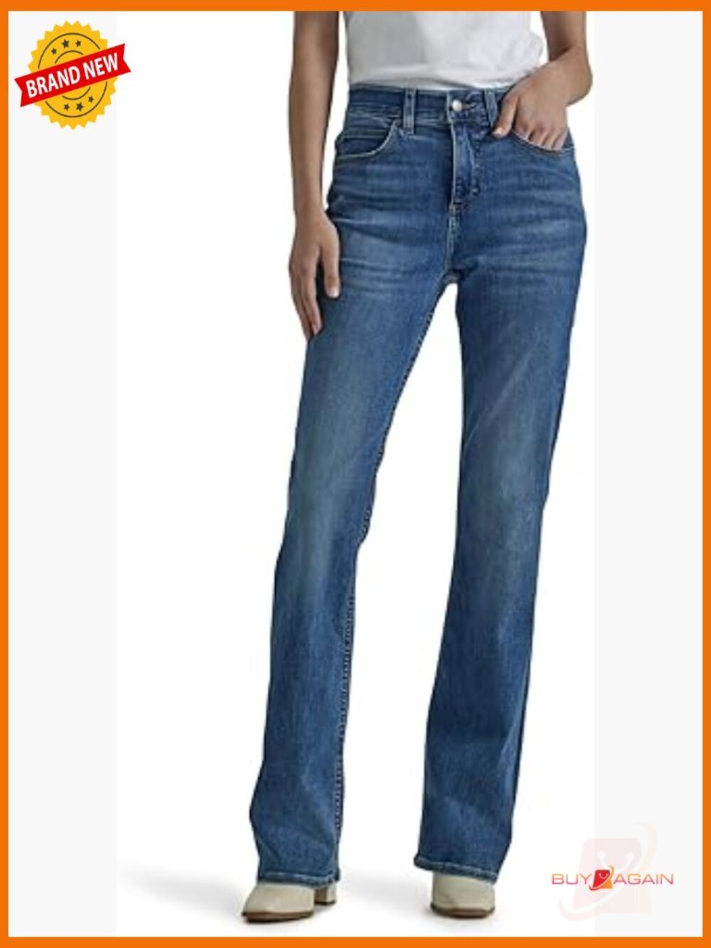 Regular Fit Bootcut Stretch Denim Jeans Petite 29 Inseam